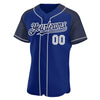 Custom Royal Gray-Navy Authentic Raglan Sleeves Baseball Jersey