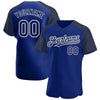 Custom Royal Navy-White Authentic Raglan Sleeves Baseball Jersey