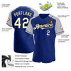 Custom Royal Cream-Black Authentic Raglan Sleeves Baseball Jersey