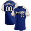 Custom Royal Cream-Black Authentic Raglan Sleeves Baseball Jersey