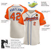 Custom Cream Orange-Royal Authentic Raglan Sleeves Baseball Jersey