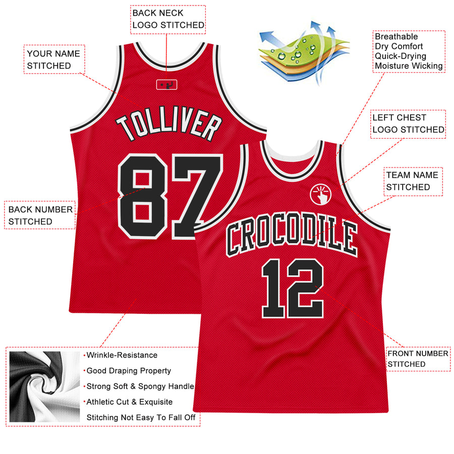 Buy Custom Basketball Jerseys Red Black White and Blue Home Online in India  