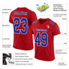 Custom Red Royal-White Mesh Authentic Football Jersey