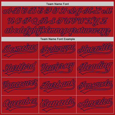 Custom Red Red-Navy Authentic Baseball Jersey