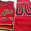 Custom Red Black-White Authentic Throwback Basketball Jersey