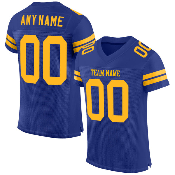 Cheap Custom Royal Gold-White Mesh Split Fashion Football Jersey Free  Shipping – CustomJerseysPro