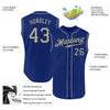 Custom Royal Gray-Black Authentic Sleeveless Baseball Jersey