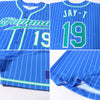 Custom Royal White Pinstripe Kelly Green-White Authentic Baseball Jersey