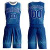 Custom Royal Royal-Teal Round Neck Sublimation Basketball Suit Jersey