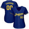 Custom Royal Gold-Light Blue Authentic Baseball Jersey