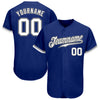 Custom Royal White Black-Gray Authentic Baseball Jersey