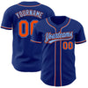 Custom Royal Orange-Light Blue Authentic Baseball Jersey