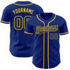 Custom Royal Royal-Gold Authentic Baseball Jersey