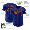 Custom Royal Orange-Black Authentic Baseball Jersey