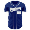 Custom Royal White-Gray Authentic Baseball Jersey