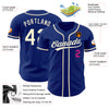 Custom Royal Cream-Hot Pink Authentic Baseball Jersey