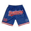 Custom Royal Red-White Authentic Throwback Basketball Shorts