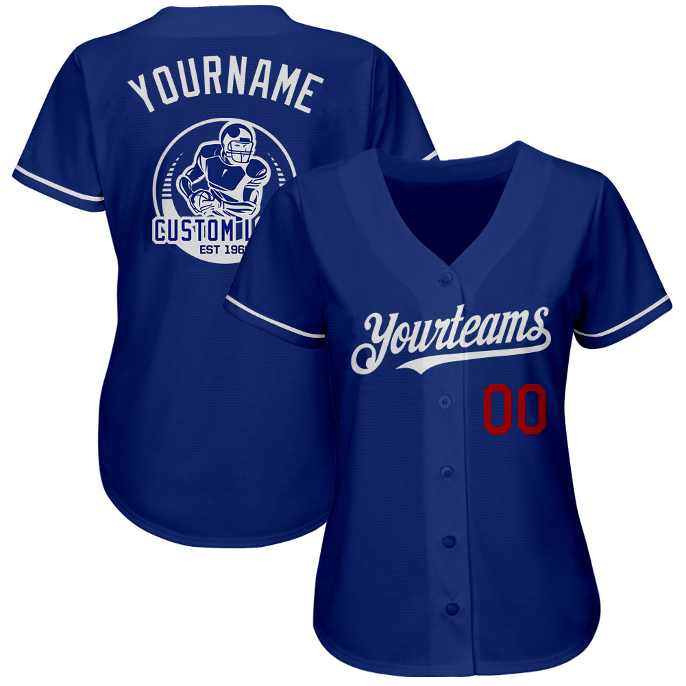 Sale Build Red Baseball Authentic White Jersey Royal