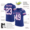 Custom Royal White-Pink Mesh Authentic Football Jersey