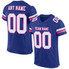 Custom Royal White-Pink Mesh Authentic Football Jersey