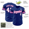 Custom Royal White-Pink Authentic Baseball Jersey