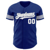 Custom Royal White-Gray Authentic Baseball Jersey