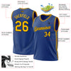 Custom Royal Gold-Black Authentic Throwback Basketball Jersey