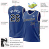 Custom Royal Black-White Authentic Throwback Basketball Jersey