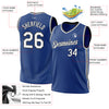 Custom Royal White-Black Authentic Throwback Basketball Jersey