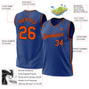 Custom Royal Orange-Black Authentic Throwback Basketball Jersey