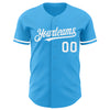 Custom Sky Blue White Authentic Baseball Jersey