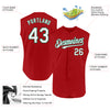 Custom Red White-Kelly Green Authentic Sleeveless Baseball Jersey