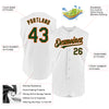 Custom White Green-Orange Authentic Sleeveless Baseball Jersey