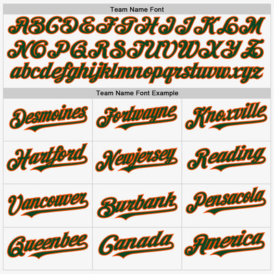 Custom White Green-Orange Authentic Sleeveless Baseball Jersey