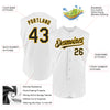 Custom White Black-Gold Authentic Sleeveless Baseball Jersey