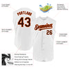 Custom White Brown-Orange Authentic Sleeveless Baseball Jersey