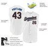 Custom White Black Electric Blue-Orange Authentic Sleeveless Baseball Jersey