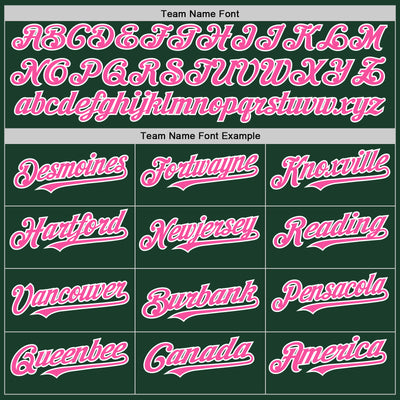 Custom Green Pink-White Authentic Sleeveless Baseball Jersey