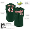 Custom Green White-Red Authentic Sleeveless Baseball Jersey