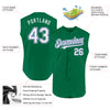 Custom Kelly Green White-Royal Authentic Sleeveless Baseball Jersey