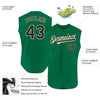 Custom Kelly Green Black-Cream Authentic Sleeveless Baseball Jersey