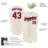 Custom Cream Red-Royal Authentic Sleeveless Baseball Jersey