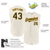 Custom Cream Black-Gold Authentic Sleeveless Baseball Jersey