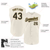 Custom Cream Black-Old Gold Authentic Sleeveless Baseball Jersey