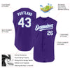 Custom Purple White-Light Blue Authentic Sleeveless Baseball Jersey