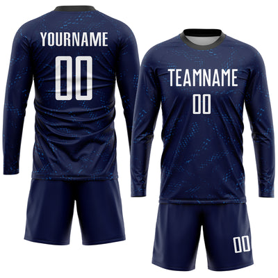 Custom Dark Purple White-Black Sublimation Soccer Uniform Jersey