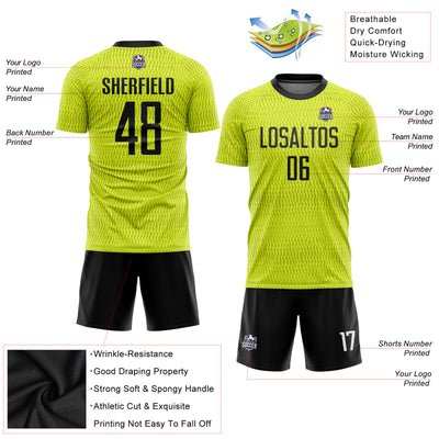 Custom Gold Black-White Sublimation Soccer Uniform Jersey