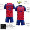 Custom Red Royal Sublimation Soccer Uniform Jersey