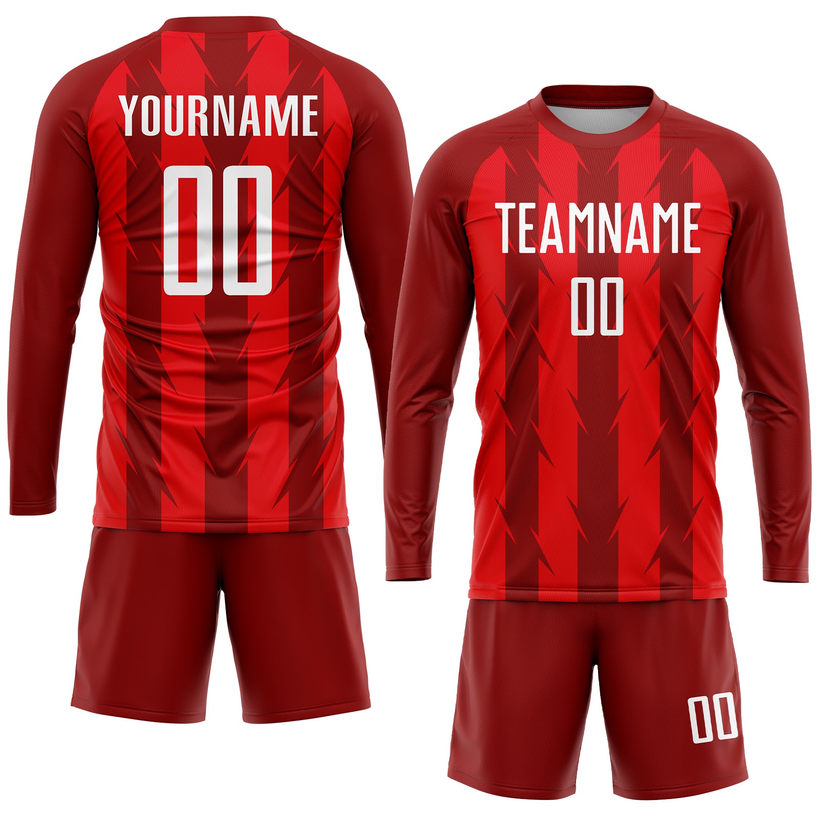 Custom Red White Sublimation Soccer Uniform Jersey