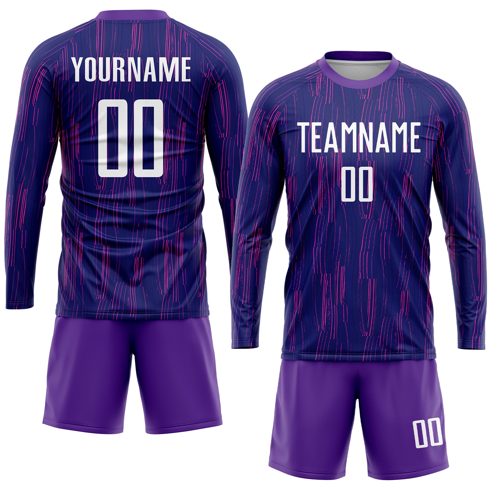 Custom Purple White Sublimation Soccer Uniform Jersey